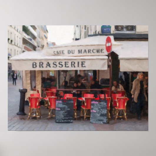Pariser Café Brasserie Poster (Vorne)