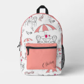 Pariser Café Daydream Bedruckter Rucksack (Vorderseite)