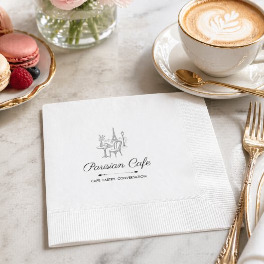 Pariser Café individuell Geschäft Logo Cocktail Se Serviette