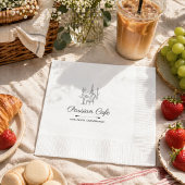 Pariser Café individuell Geschäft Logo Cocktail Se Serviette