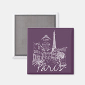 Pariser Café Magnet (Vorderseite/Rückseite)
