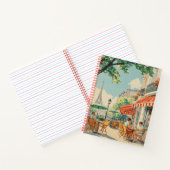 Pariser Café mit Eiffelblick Notizblock (Innenseite)