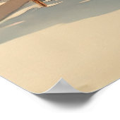 Pariser Café mit Eiffelblick Poster (Ecke)