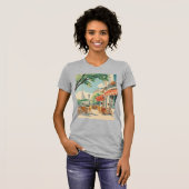 Pariser Café mit Eiffelblick T-Shirt (Vorne ganz)