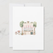 Pariser Café Nachmittagsdusche Einladung (Rückseite)