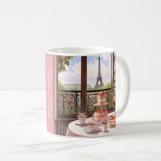 Pariser Café Patisserie Dessert Kaffee-Shop Kaffeetasse (VorderseiteRechts)