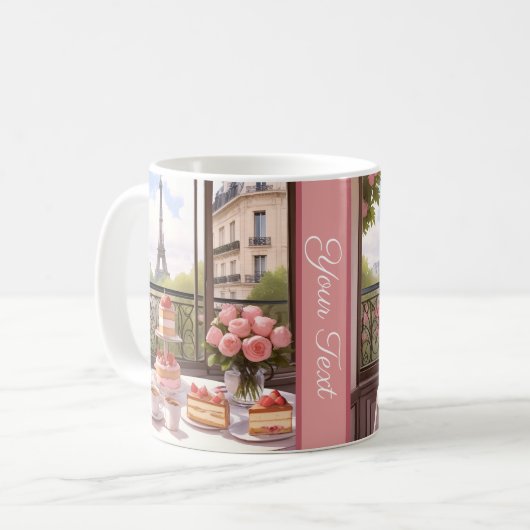 Pariser Café Patisserie Dessert Kaffee-Shop Kaffeetasse (Vorderseite Links)