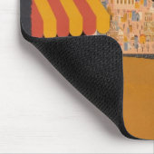 Pariser Café-Reise-Plakat-Mausunterlage Mousepad (Ecke)