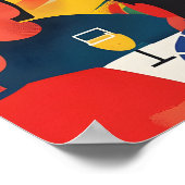 Pariser Café-Stimmung Maximalist Wall Print - Bold Poster (Ecke)