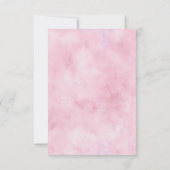 Pariser Charm Blue & Pink Chic Hochzeitsempfang Einladung (Rückseite)