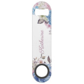 Pariser Charm Blue & Pink Mutter der Braut Speed Flaschenöffner (Rückseite)