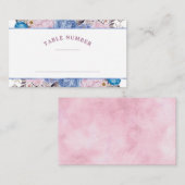 Pariser Charm-Blumensitzer-Tischnummer Platzkarte (Vorne/Hinten)