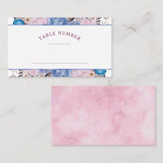 Pariser Charm-Blumensitzer-Tischnummer Platzkarte (Vorne/Hinten)