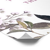 Pariser Charm Floral Foto Stand Hochzeitssing Poster (Ecke)