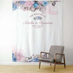 Pariser Charm Floral Wedding Foto Stand Hintergrun Wandteppich