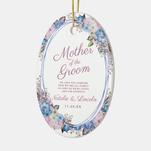 Pariser Charm Keepake Mutter des Groom Zitats Keramik Ornament (Links)