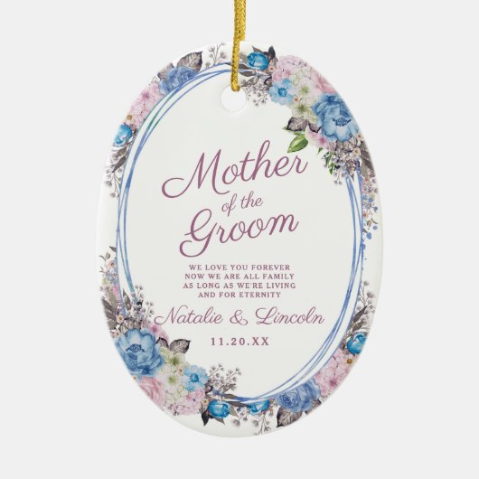 Pariser Charm Keepake Mutter des Groom Zitats Keramik Ornament (Vorne)