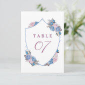 Pariser Charm Wappen Sitzplätze Hochzeiten Tischnu Einladung (Stehend Vorderseite)