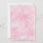 Pariser Charme Blau & Pink Blumenzitz Hochzeit Einladung (Rückseite)