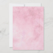 Pariser Charme Blau-Rosa Blumenstrauß Einladung (Rückseite)