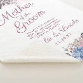 Pariser Charme Blau & Rosa Mutter des Bräutigams Sherpadecke (3/4)