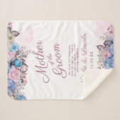 Pariser Charme Blau & Rosa Mutter des Bräutigams Sherpadecke (Vorderseite (Horizontal))