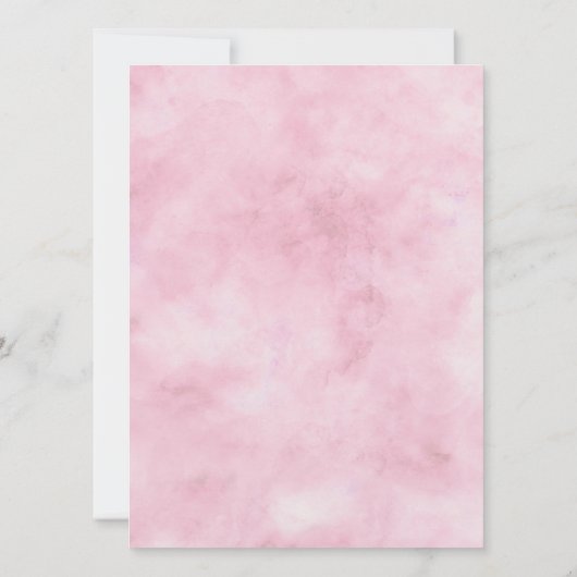 Pariser Charme Blau & Rosa Wappen Hochzeit Einladung (Rückseite)