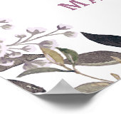 Pariser Charme Blau und Rosa Unterschreiben Sie un Poster (Ecke)