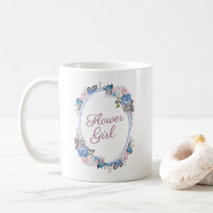Pariser Charme Florales Ovaler Rahmen Blumenmädche Kaffeetasse
