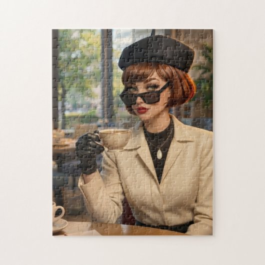 Pariser Chic Café Puzzle (Vertikal)