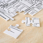 Pariser Corner Black and White Jigsaw Puzzle (Seite)