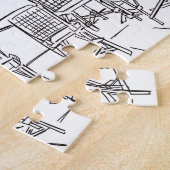 Pariser Corner Black and White Jigsaw Puzzle (Seite)