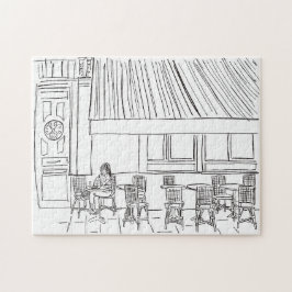 Pariser Corner Black and White Jigsaw Puzzle