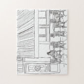 Pariser Corner Black and White Jigsaw Puzzle (Vertikal)