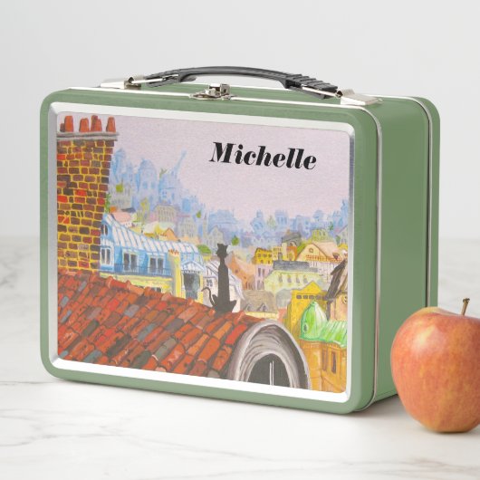 Pariser Dachdeckerkatze Metall Brotdose (Beispiel)