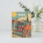 Pariser Dächer Postkarte (Stehend Vorderseite)