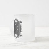 Pariser Deko Wedding mit Monogramm Mattglastasse (Vorderseite Links)