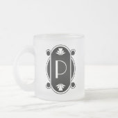 Pariser Deko Wedding mit Monogramm Mattglastasse (Links)