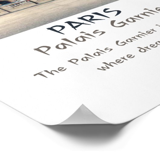 Pariser Denkmal: Palast Garnier Poster (Ecke)