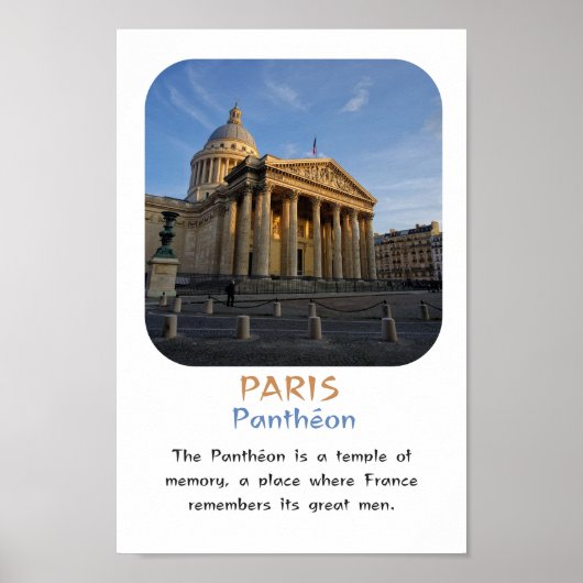 Pariser Denkmal: Pnathéon Poster (Vorne)