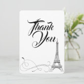 Pariser Doodles Danke Karte (Stehend Vorderseite)