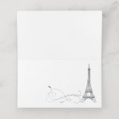 Pariser Doodles-Platzkarte oder Escortkarte Platzkarte (Innenseite Aufgefaltet)