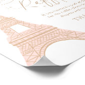 Pariser Eiffel Tower Baby Duschkabine Windeln Raff Poster (Ecke)