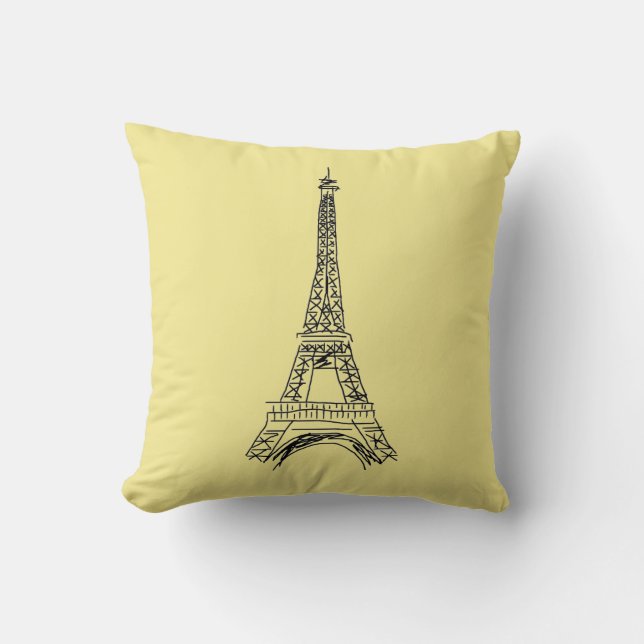 Pariser Eiffel Tower Liebe Kissen (Vorderseite)
