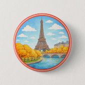 Pariser Eiffelturm Button (Vorderseite)