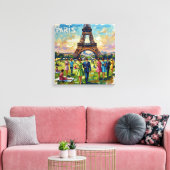 Pariser Eiffelturm-Garten Eleganz Leinwand Kunst (Insitu (Wohnzimmer))