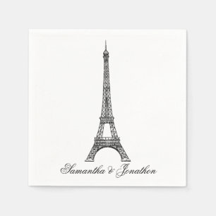 Pariser Eiffelturm Hochzeit von Custom Napkins Serviette