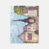 Pariser Eiffelturm inspirierte Landschaftsdecke Fleecedecke (Vorderseite)