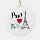 Pariser Eiffelturm - Liebe Keramik Ornament (Vorne)