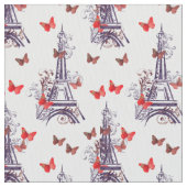Pariser Eiffelturm Lila Chic Stoff (Nahaufnahme)